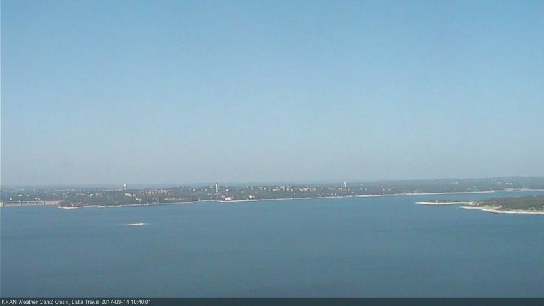 Lake Travis webcam, September 14, 2017 9:45 AM CT