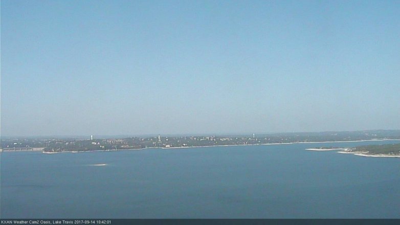 Lake Travis webcam, September 14, 2017 9:50 AM CT