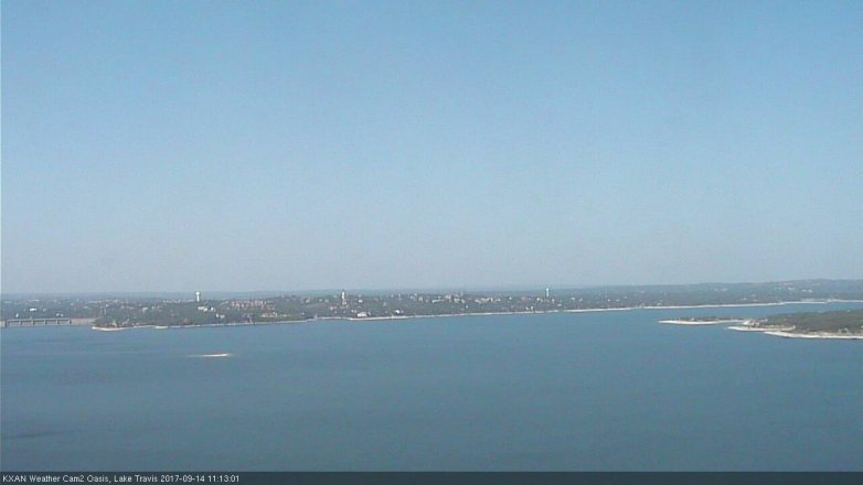 Lake Travis webcam, September 14, 2017 10:20 AM CT