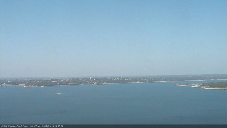 Lake Travis webcam, September 14, 2017 10:25 AM CT