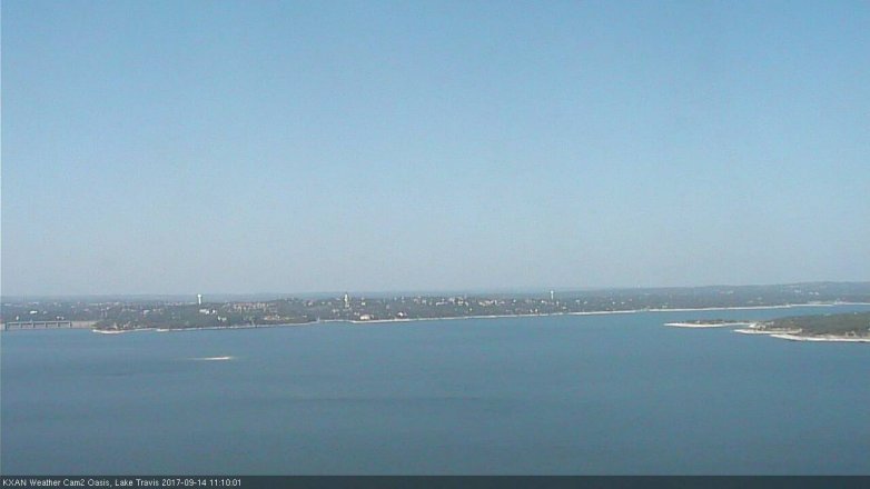 Lake Travis webcam, September 14, 2017 10:30 AM CT