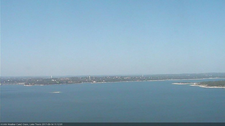 Lake Travis webcam, September 14, 2017 10:35 AM CT