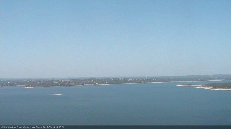 Lake Travis webcam, September 14, 2017 11:00 AM CT
