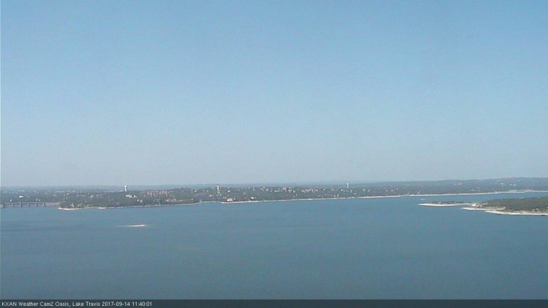 Lake Travis webcam, September 14, 2017 11:05 AM CT