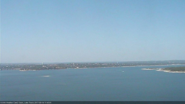 Lake Travis webcam, September 14, 2017 11:10 AM CT