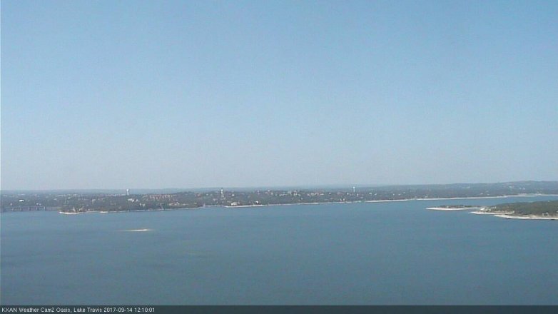 Lake Travis webcam, September 14, 2017 11:15 AM CT