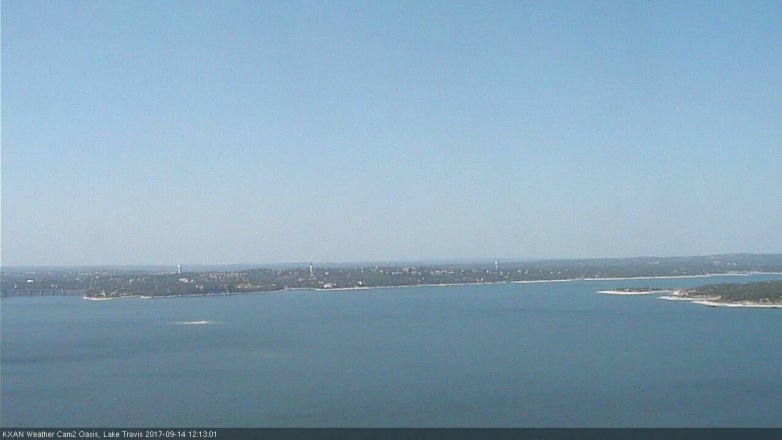 Lake Travis webcam, September 14, 2017 11:25 AM CT