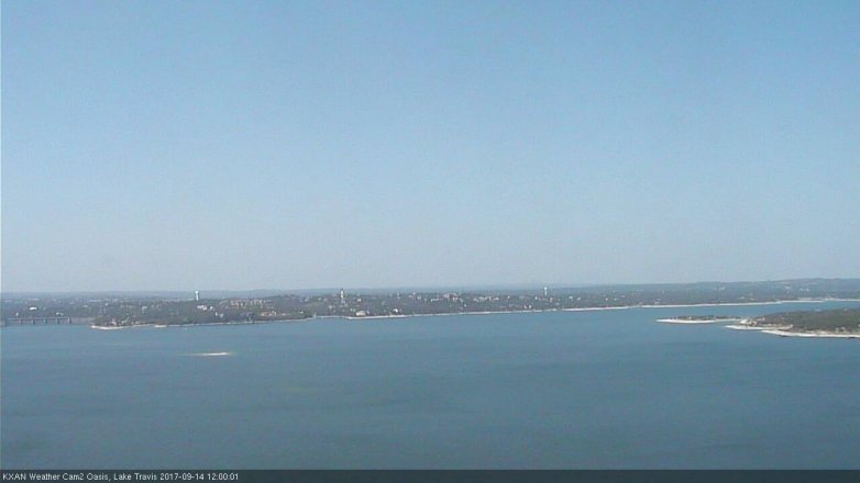 Lake Travis webcam, September 14, 2017 11:30 AM CT
