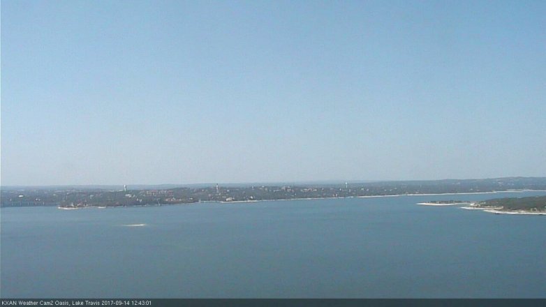 Lake Travis webcam, September 14, 2017 11:50 AM CT