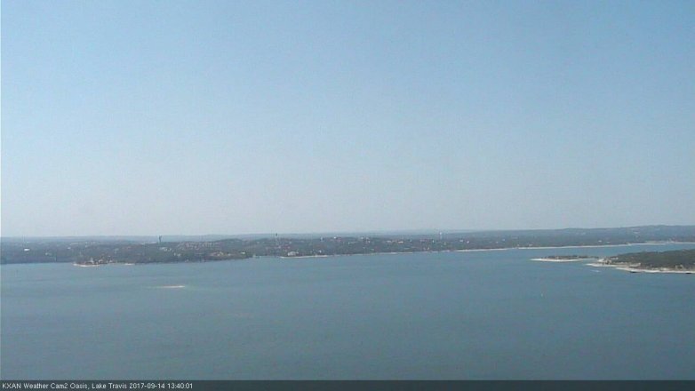 Lake Travis webcam, September 14, 2017 12:55 PM CT