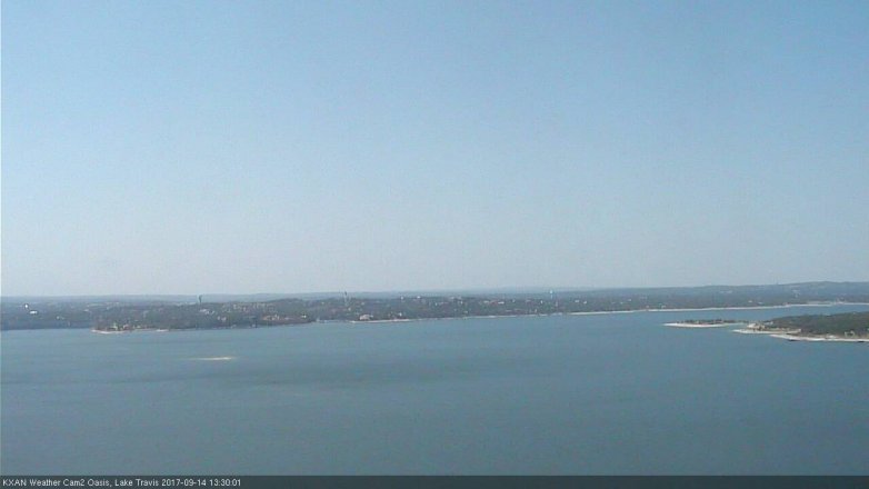 Lake Travis webcam, September 14, 2017 1:00 PM CT