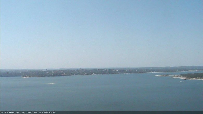 Lake Travis webcam, September 14, 2017 1:05 PM CT