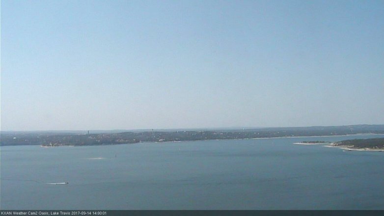 Lake Travis webcam, September 14, 2017 1:10 PM CT