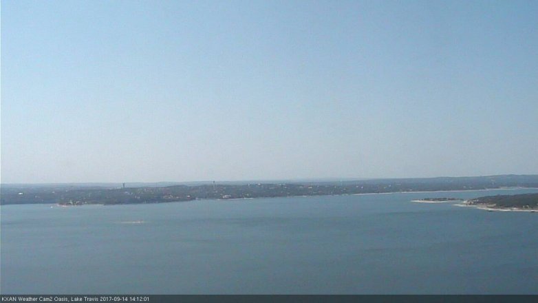 Lake Travis webcam, September 14, 2017 1:35 PM CT
