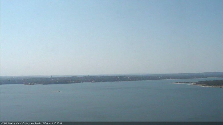 Lake Travis webcam, September 14, 2017 2:10 PM CT