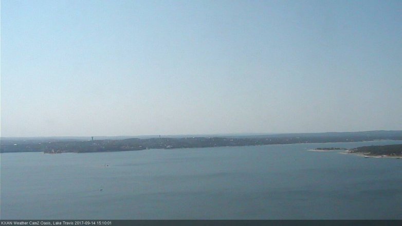 Lake Travis webcam, September 14, 2017 2:15 PM CT