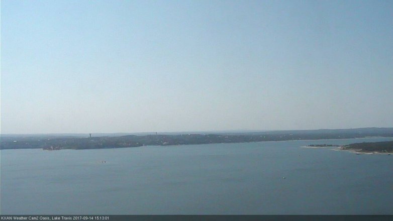 Lake Travis webcam, September 14, 2017 2:20 PM CT