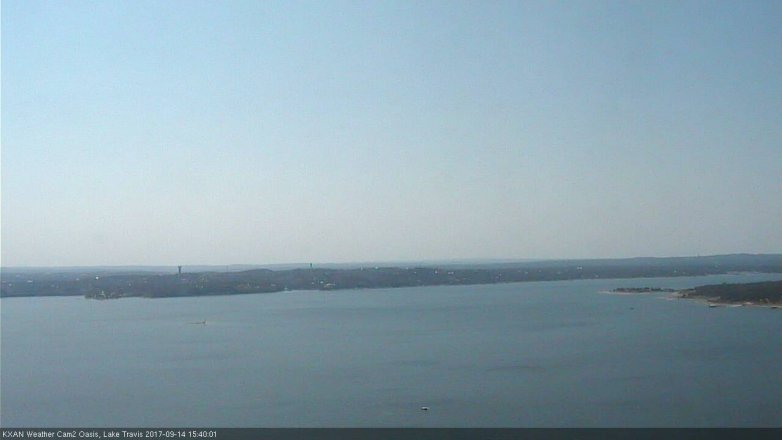 Lake Travis webcam, September 14, 2017 3:10 PM CT