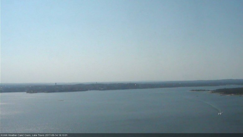 Lake Travis webcam, September 14, 2017 3:30 PM CT