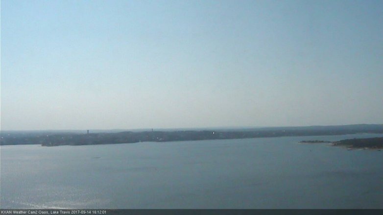 Lake Travis webcam, September 14, 2017 3:35 PM CT
