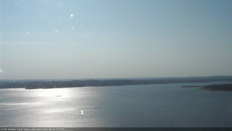 Lake Travis webcam, September 14, 2017 4:15 PM CT