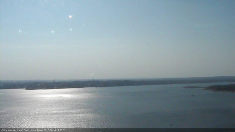 Lake Travis webcam, September 14, 2017 4:25 PM CT
