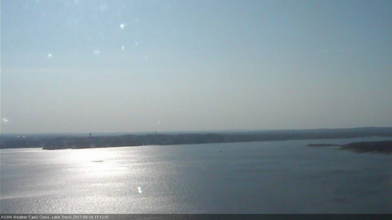 Lake Travis webcam, September 14, 2017 4:40 PM CT