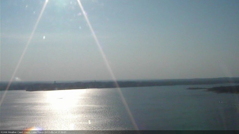 Lake Travis webcam, September 14, 2017 4:45 PM CT