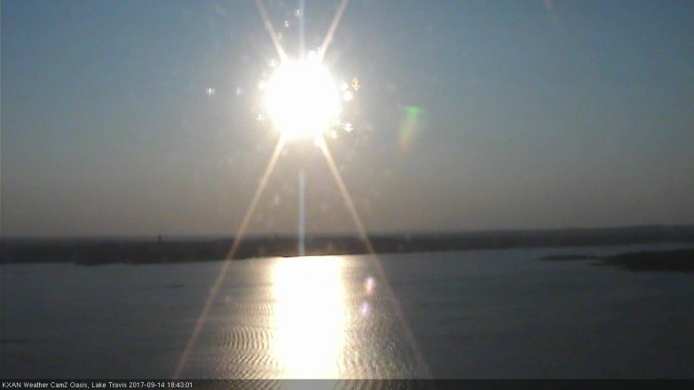 Lake Travis webcam, September 14, 2017 5:50 PM CT