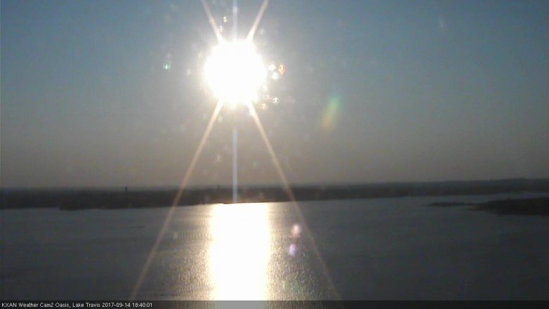 Lake Travis webcam, September 14, 2017 6:05 PM CT