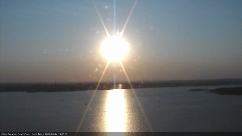 Lake Travis webcam, September 14, 2017 6:15 PM CT