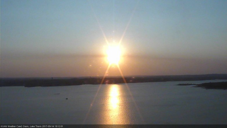 Lake Travis webcam, September 14, 2017 6:30 PM CT