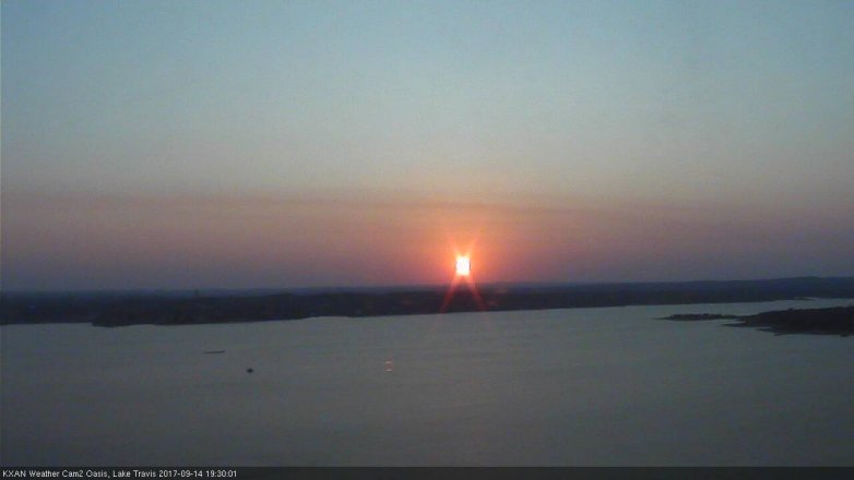 Lake Travis webcam, September 14, 2017 6:45 PM CT