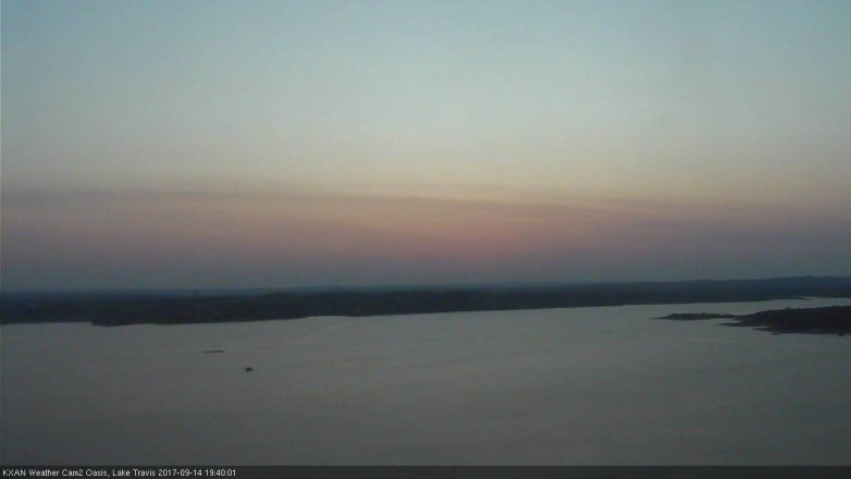 Lake Travis webcam, September 14, 2017 6:55 PM CT