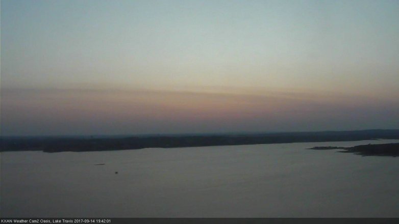 Lake Travis webcam, September 14, 2017 7:00 PM CT