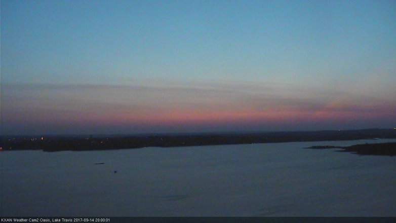 Lake Travis webcam, September 14, 2017 7:25 PM CT