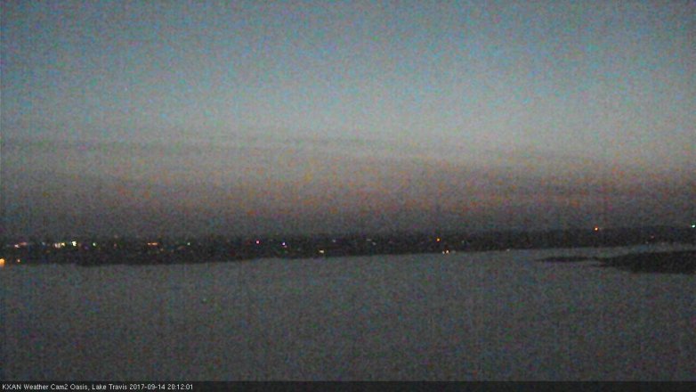 Lake Travis webcam, September 14, 2017 7:30 PM CT