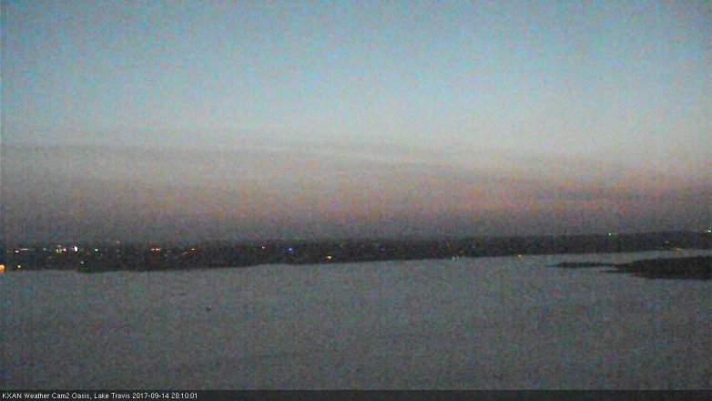 Lake Travis webcam, September 14, 2017 7:35 PM CT