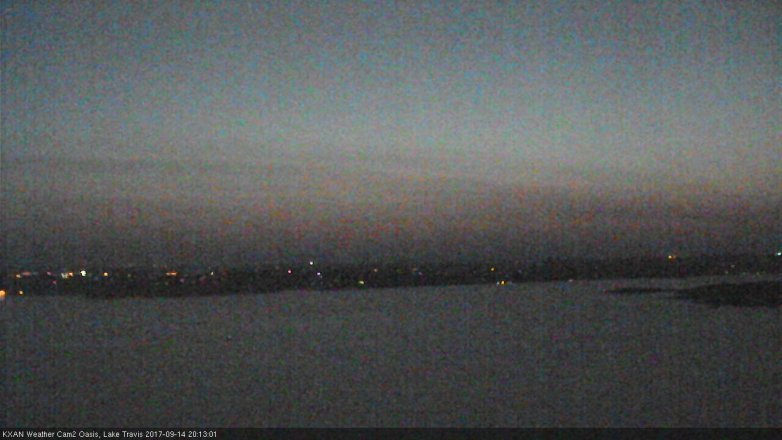 Lake Travis webcam, September 14, 2017 7:45 PM CT