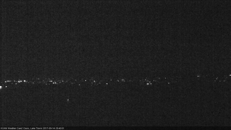 Lake Travis webcam, September 14, 2017 8:00 PM CT