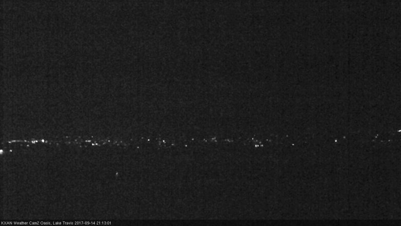 Lake Travis webcam, September 14, 2017 8:30 PM CT