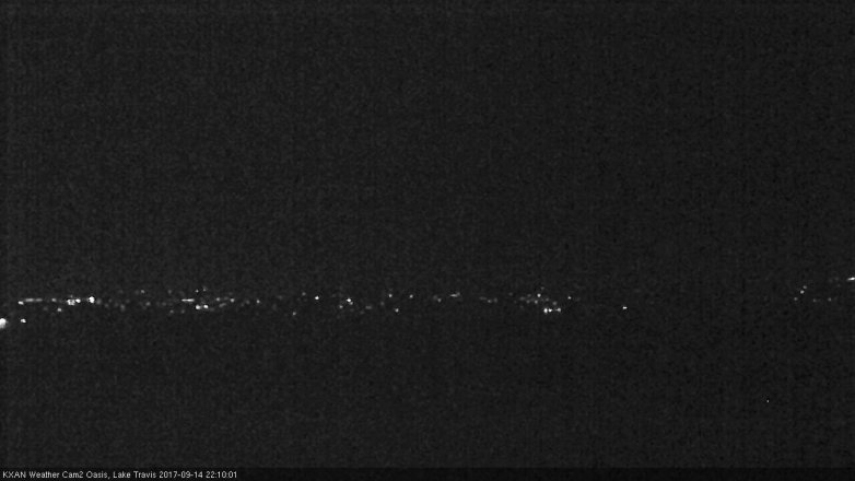 Lake Travis webcam, September 14, 2017 9:20 PM CT
