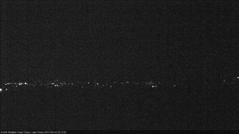 Lake Travis webcam, September 14, 2017 9:30 PM CT
