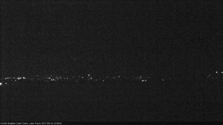 Lake Travis webcam, September 14, 2017 10:15 PM CT