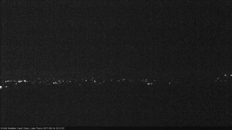 Lake Travis webcam, September 14, 2017 10:30 PM CT