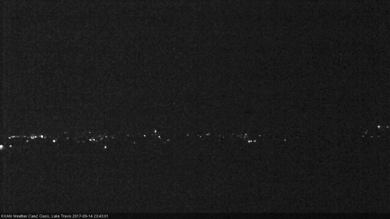 Lake Travis webcam, September 14, 2017 11:00 PM CT