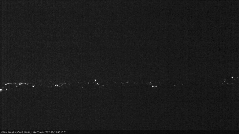 Lake Travis webcam, September 14, 2017 11:20 PM CT