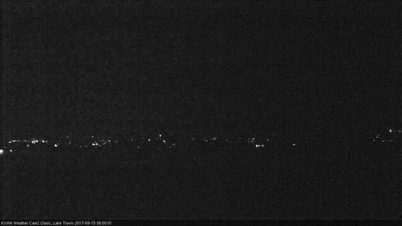 Lake Travis webcam, September 14, 2017 11:30 PM CT