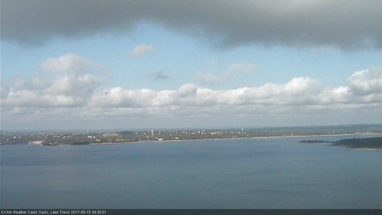 Lake Travis webcam, September 15, 2017 9:00 AM CT