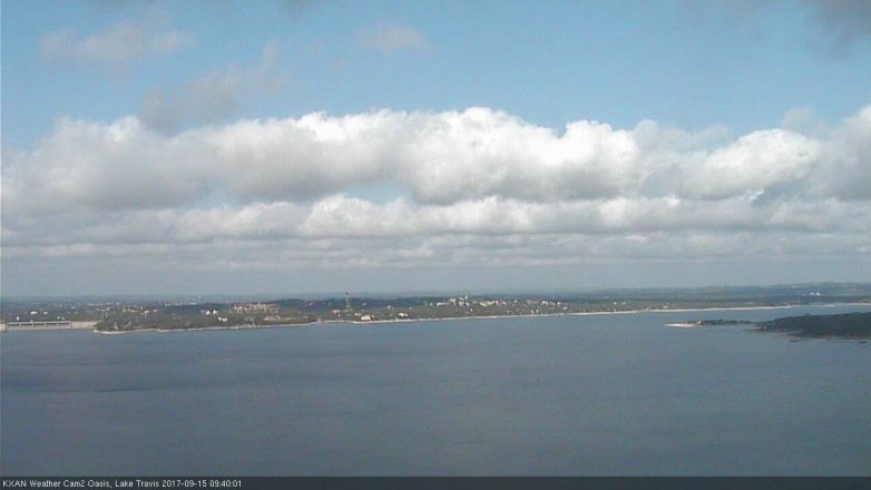 Lake Travis webcam, September 15, 2017 9:05 AM CT